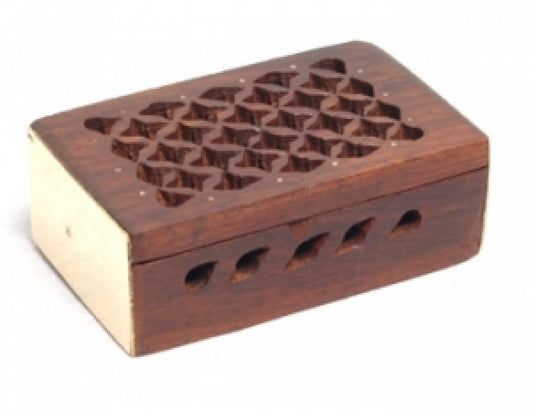 Amber Resin Rosewood Color Wood Box