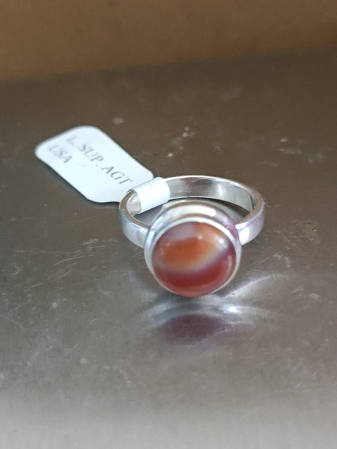Lake Superior Agate Sterling Silver Ring