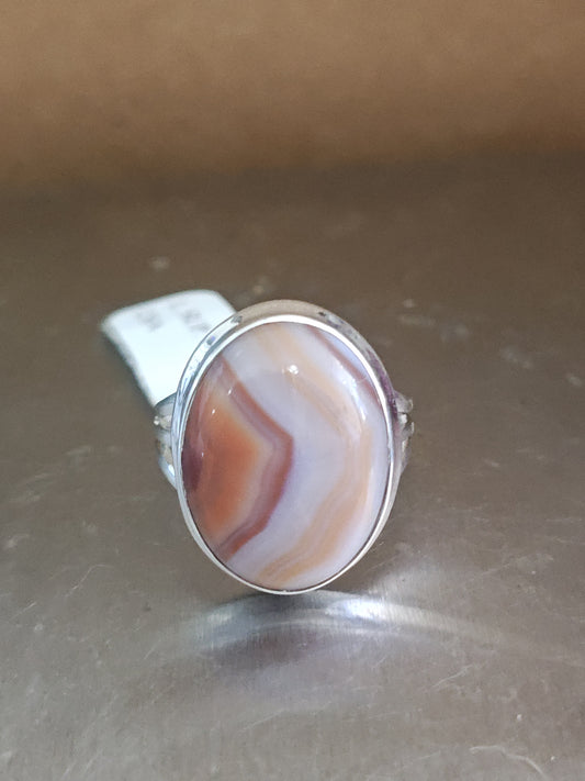 Lake Superior Agate Sterling Silver Ring