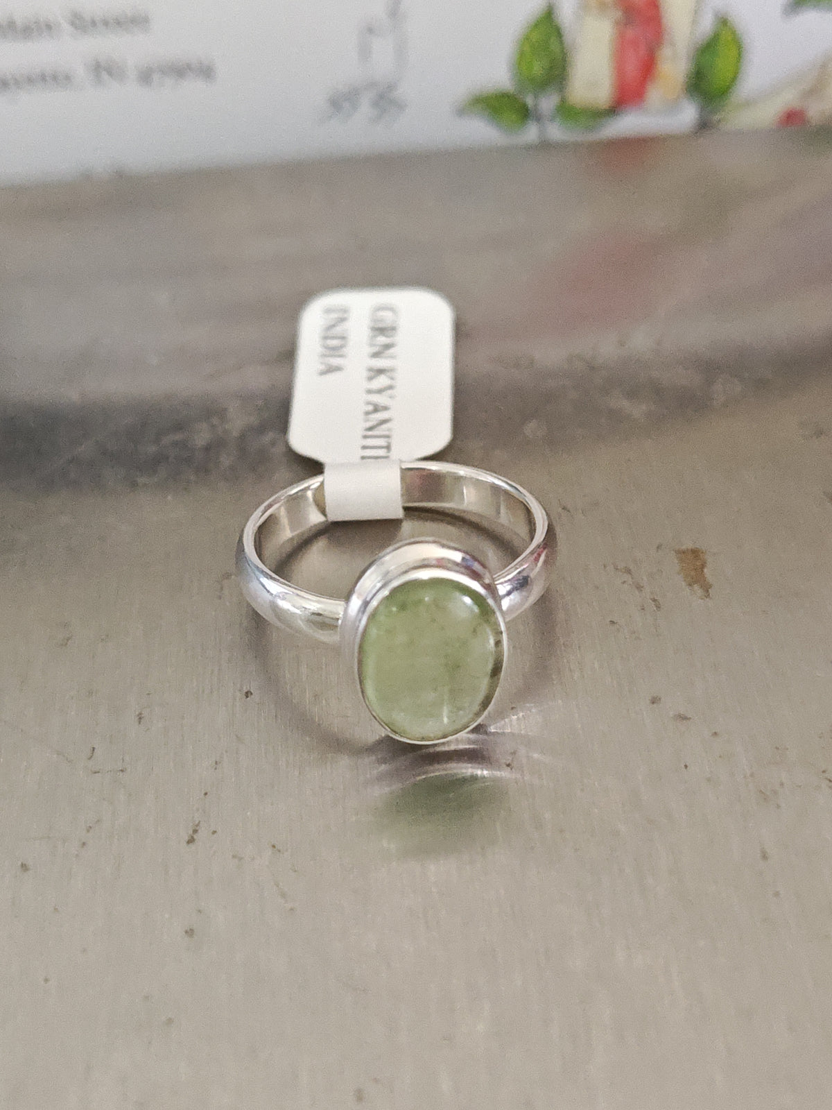 Green Kyanite Ring