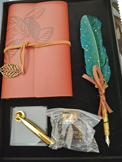 Feather Quill Pen Dip Set