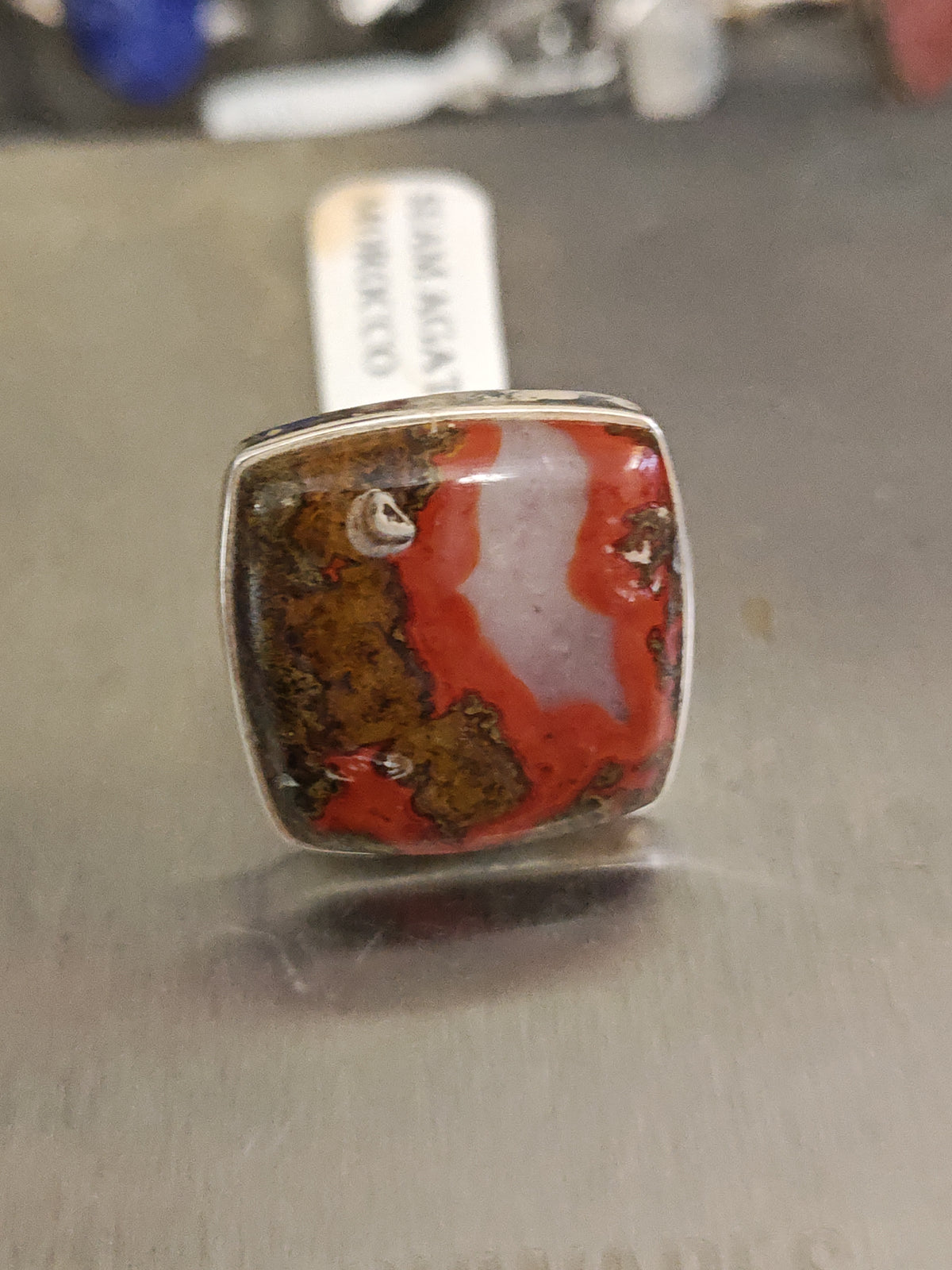 Seam Agate Ring