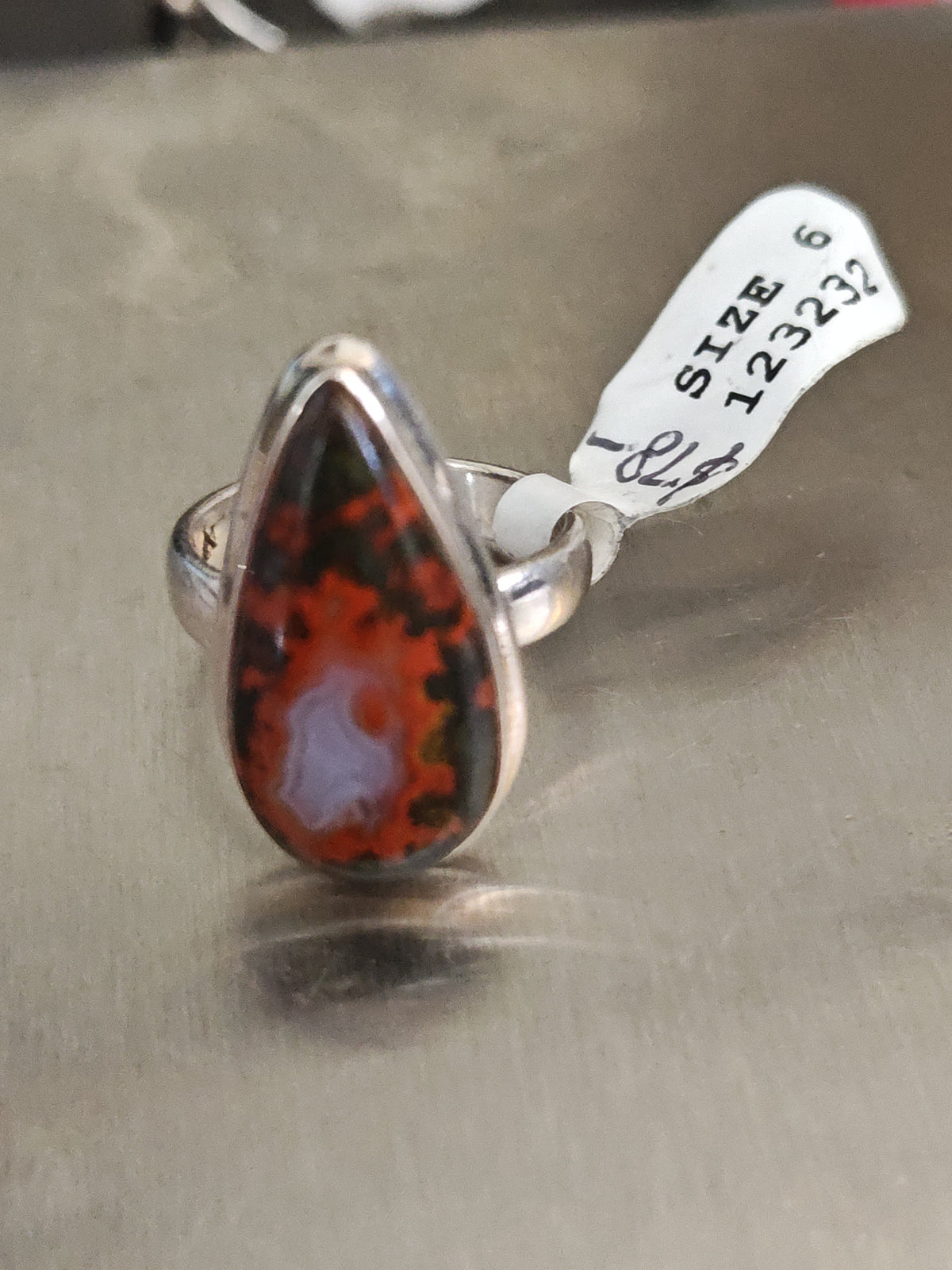 Seam Agate Ring