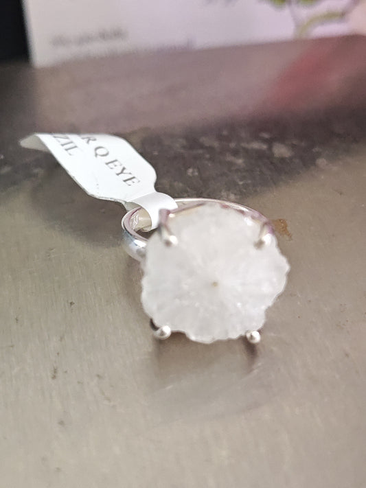 Solar Quartz Eye Ring
