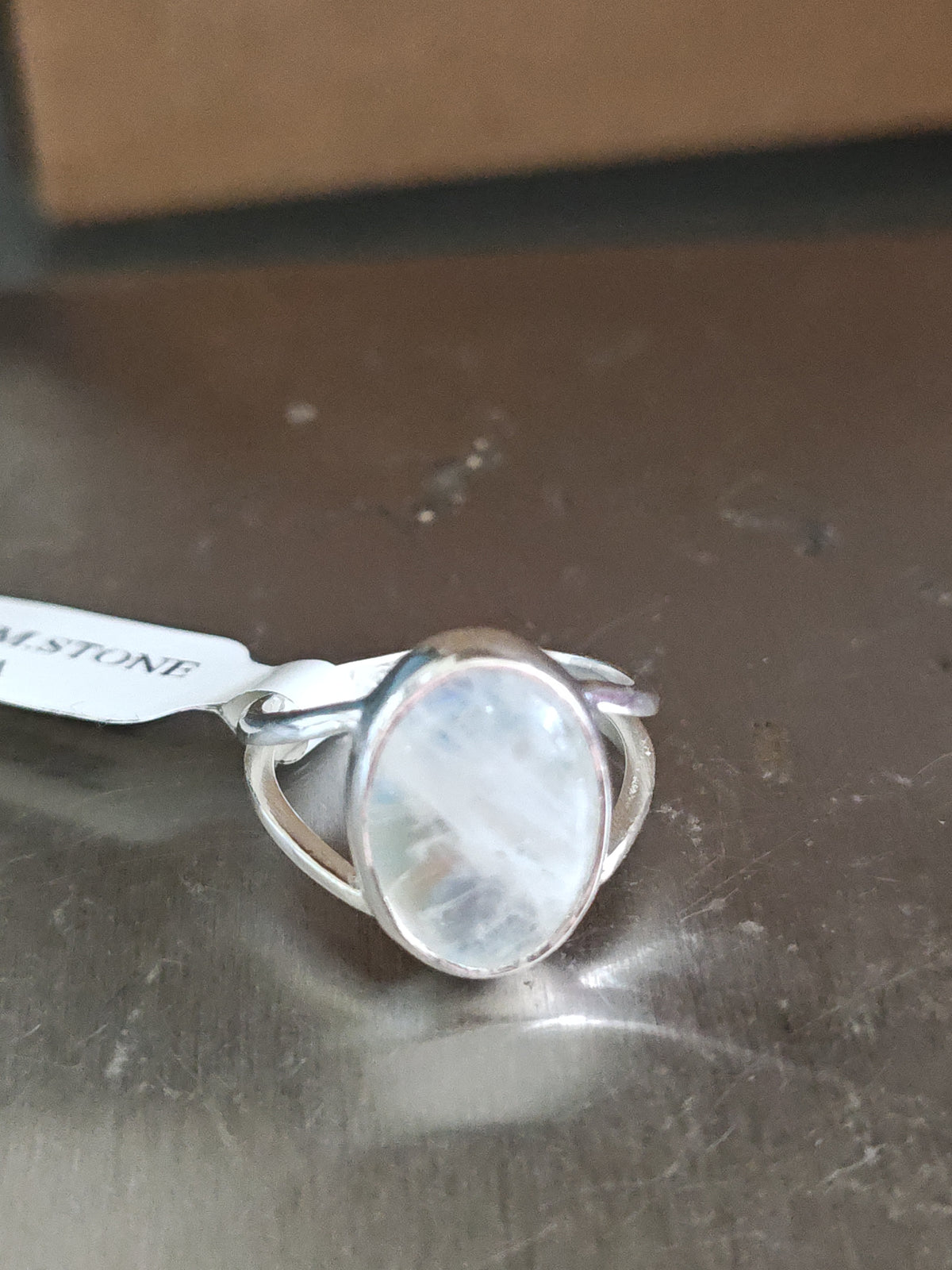 Blue Fire Moonstone Ring
