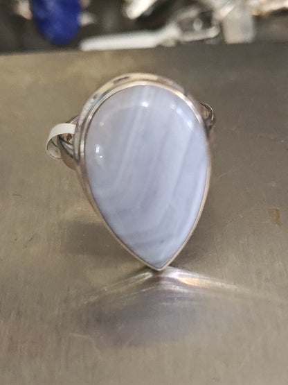 Blue Lace Agate Ring