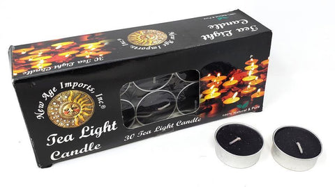 Unscented Tea Light Candle Black