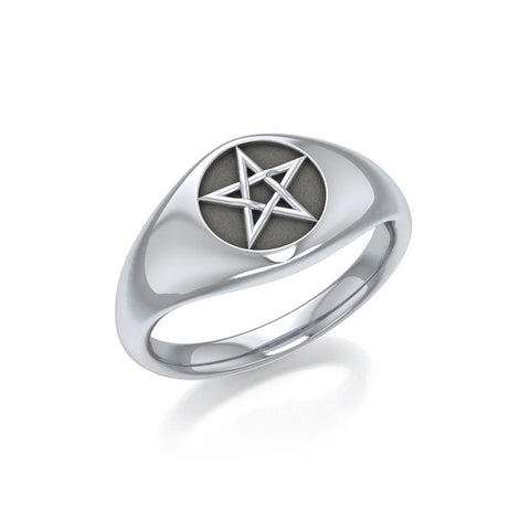 Pentagram Silver Ring