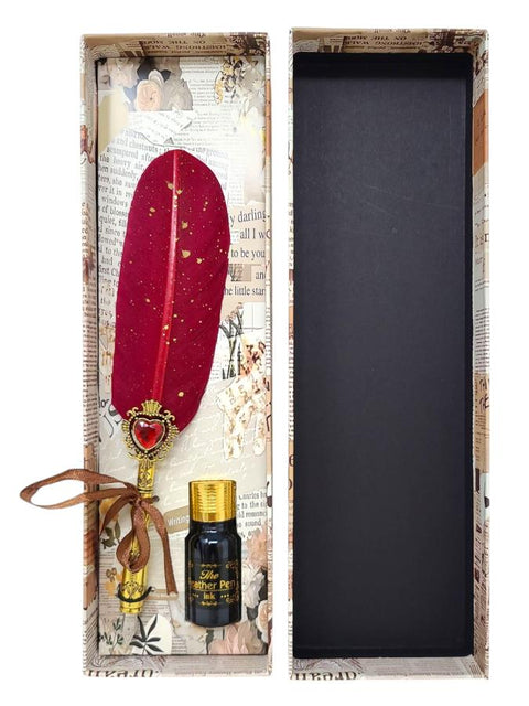 Feather Quill Pen Dip Set