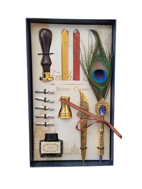 Feather Quill Pen Dip Set - Style 8