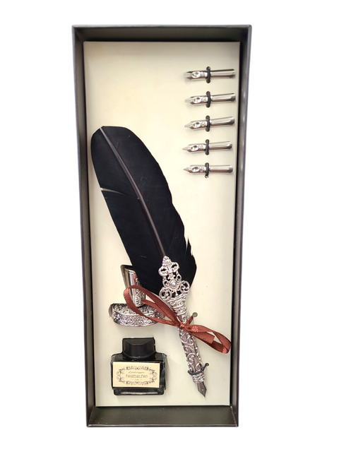 Feather Quill Pen Dip Set