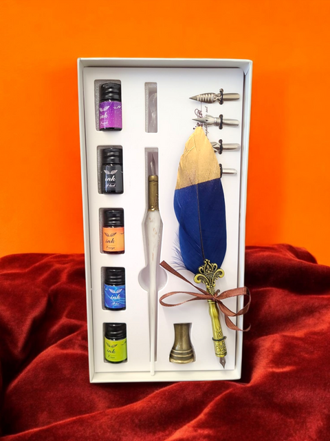 Feather Quill Pen Dip Set