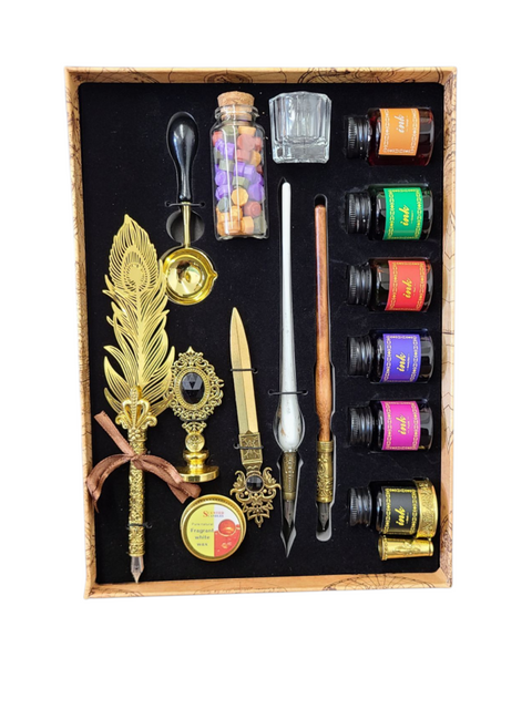 Feather Quill Pen Dip Set - Style 13