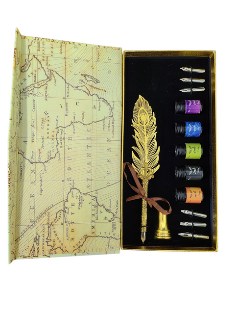 Feather Quill Pen Dip Set