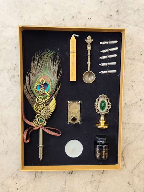 Feather Quill Pen Dip Set - Style 17