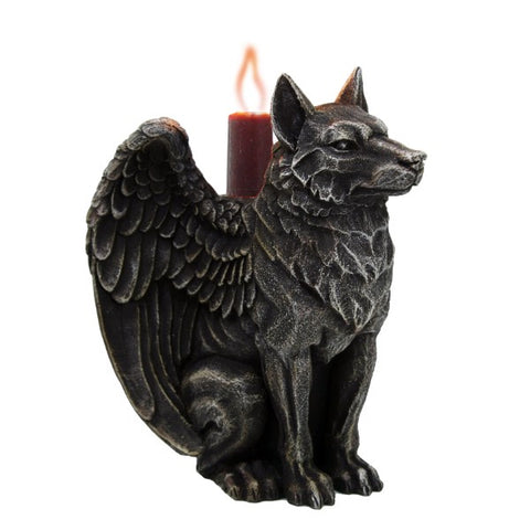 Wolf Gargoyle Candle Holder