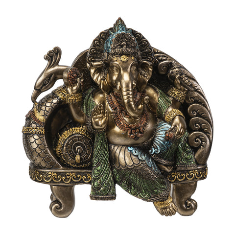 Seated Ganesha on Peacock Throne