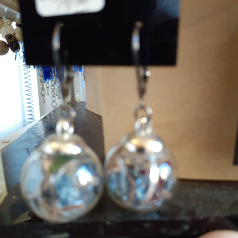witch ball earrings