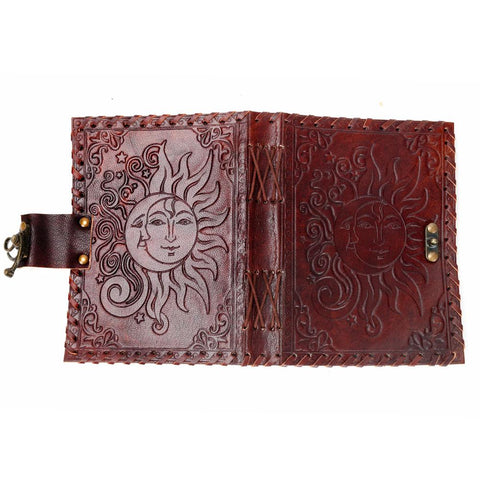 Sun/Moon Leather Journal