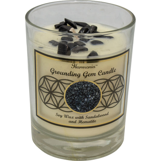 Harmonia Soy Gem Candle - Grounding Hematite