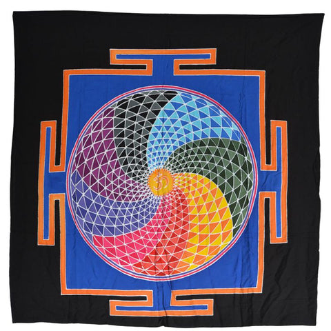 Mandala w/ Om Flag