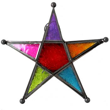 Hanging Star Candle Holder Multi Color