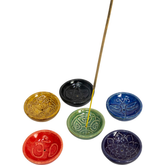 Ceramic Incense Burner Bowls Embossed