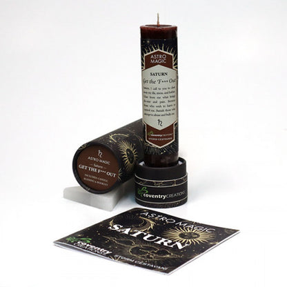 Saturn - Get the F* Out Astro Magic Boxed Candle with Booklet