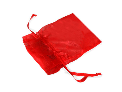 Red organza pouch