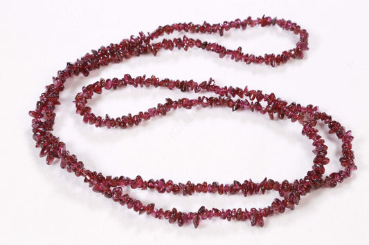Garnet Plain Chip Beads