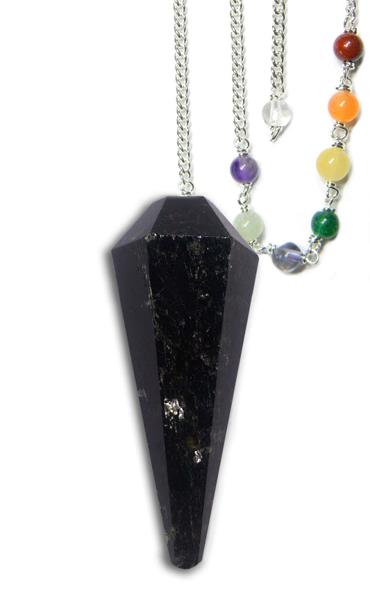 Black Tourmaline Chakra Pendulum