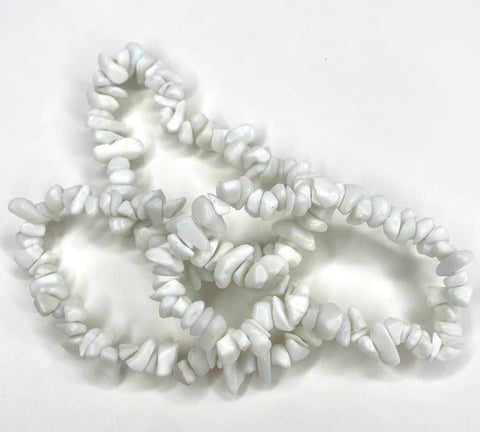 White Jade Chip Beads