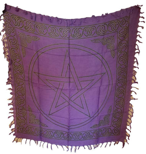 Pentagram Altar Cloth - Purple