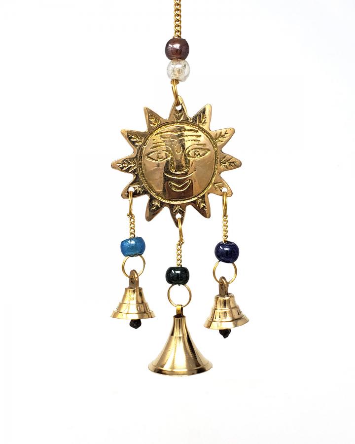 Sun Brass Windchime 9" High