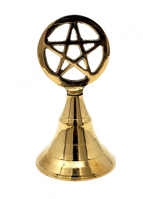 Pentagram Brass Bell 4" High