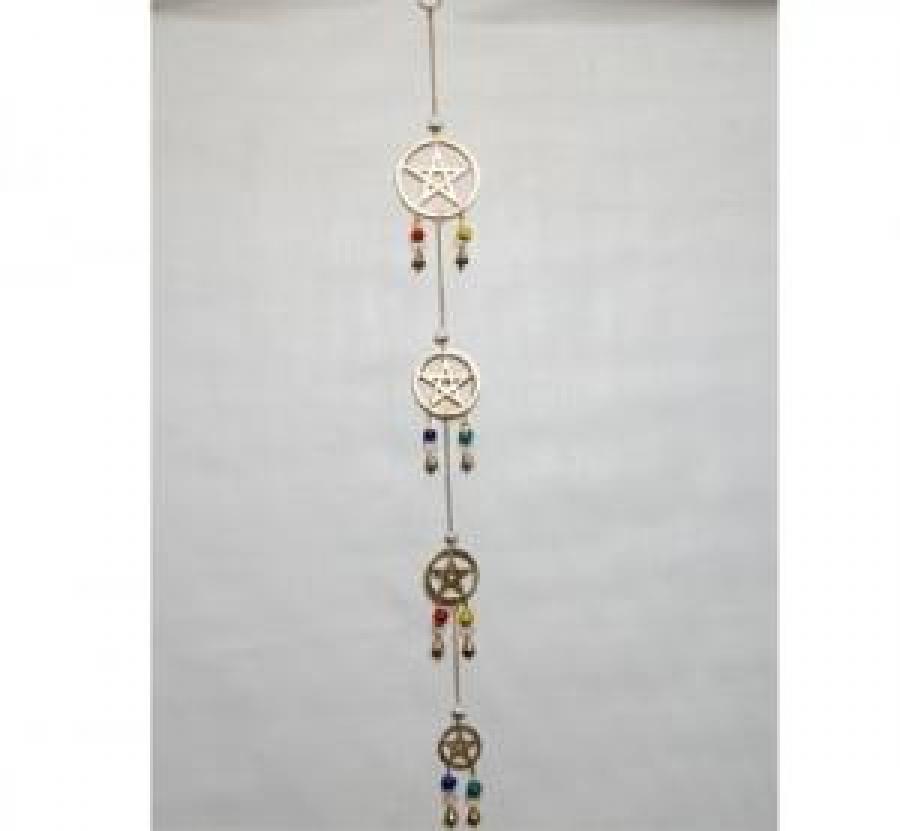 Pentagram Wind Chime 23"H