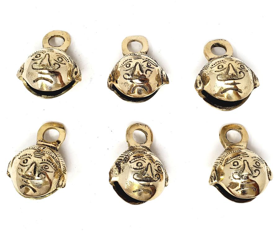 Sun Face Carved Ghungroo Brass Bells