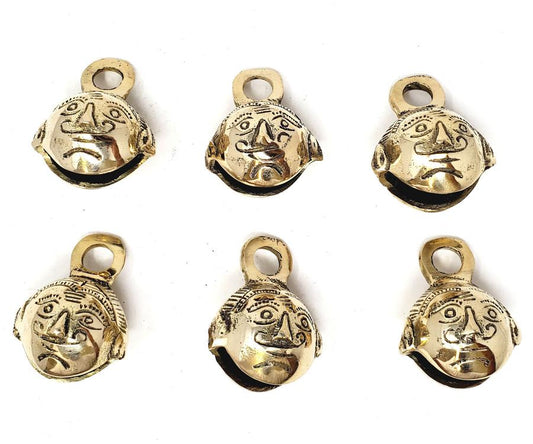 Sun Face Carved Ghungroo Brass Bells