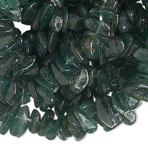 Dark Aventurine Plain Chip Beads